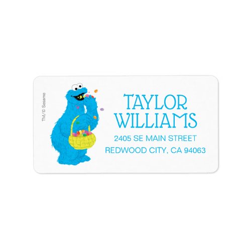 Easter Cookie Monster Label