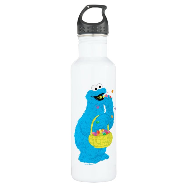 Easter Cookie Monster Stainless Steel Water Bottle (Front)