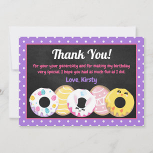 Easter Cookies Donuts and Sweets Birthday Party Thank You Card