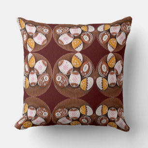 Easter Cookies Easter Eggs  Pattern, ZSSG Throw Pillow