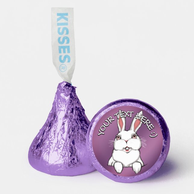 Easter Cookies Personalized Easter Bunny Cookies Hershey®'s Kisses® (Front)