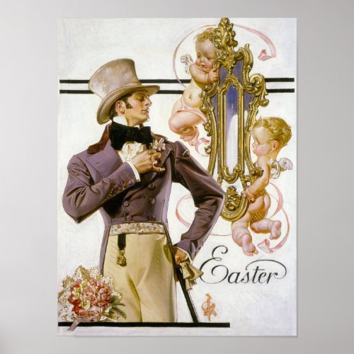 Easter cover of Beau Brummel 1925 by Leyendecker Poster