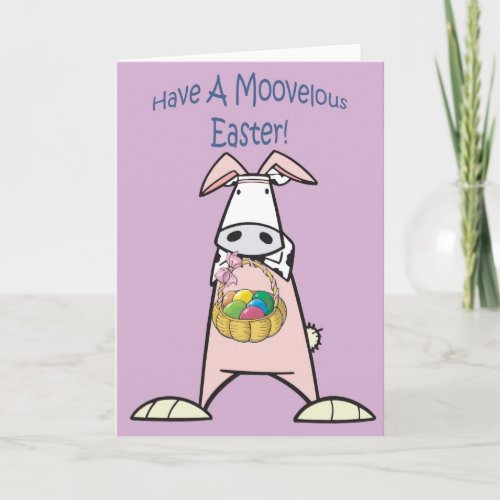 Easter Cow Holiday Card
