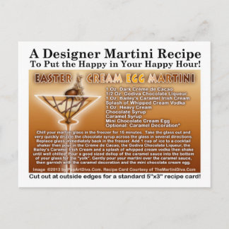 Easter Cream Egg Martini Recipe Postcard