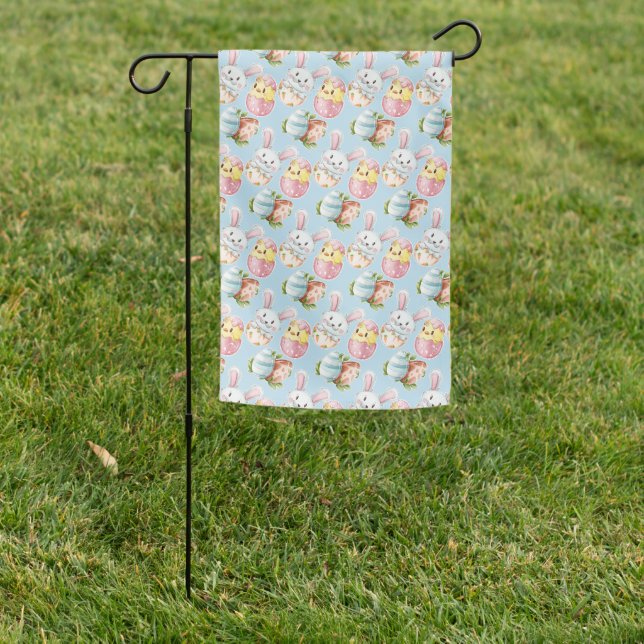 Easter Critters Garden Flag (In SItu)