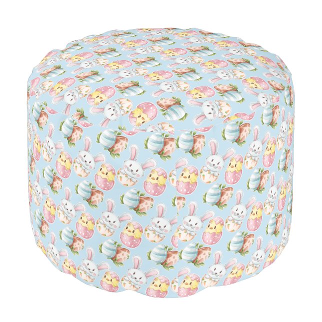 Easter Critters Pouf (Angled Front)