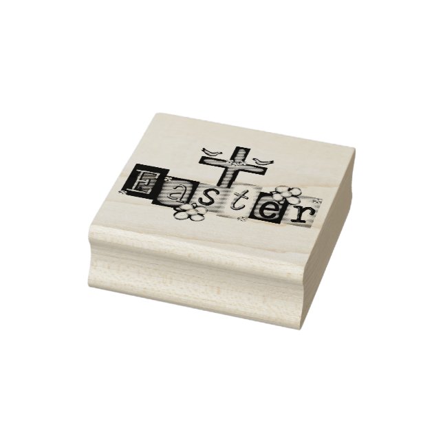 Easter Cross and Doves Rubber Stamp (Stamp)