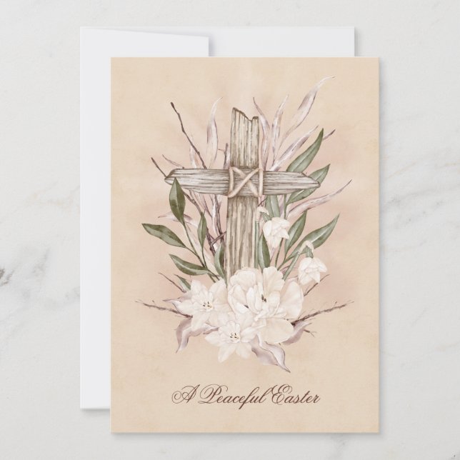 Easter Cross Card Peaceful Easter (Front)