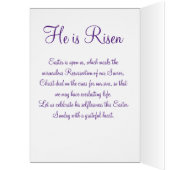 Easter Cross Greeting Card (Inside (Left))