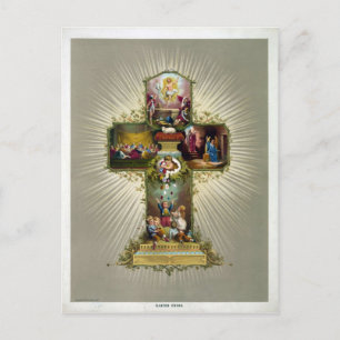 Easter Cross Holiday Postcard
