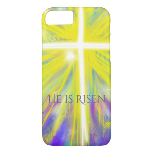 Easter Cross Jesus Risen Christian Art Bible Quote iPhone 87 Case
