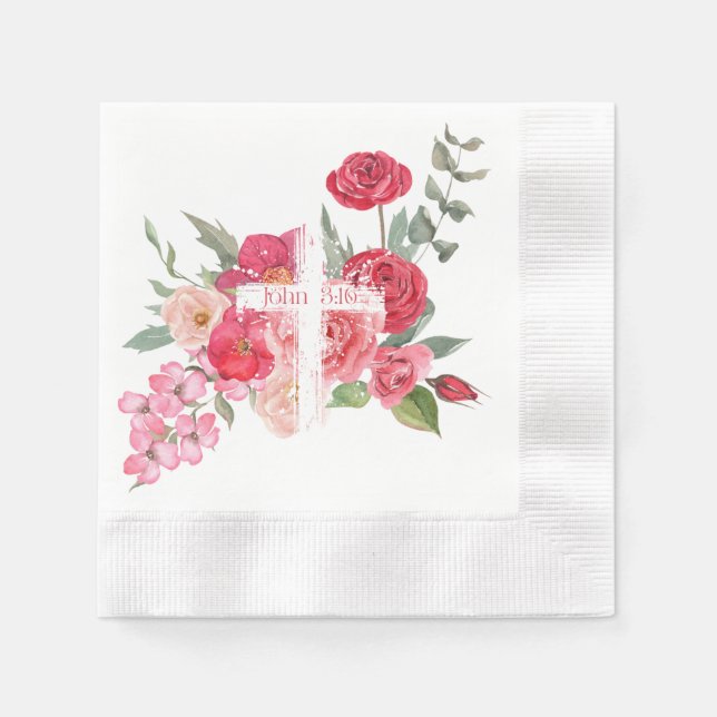 Easter/Cross/John3:16/Jesus Napkins (Front)