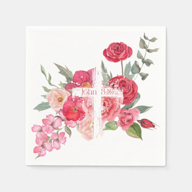 Easter/Cross/John3:16/Jesus Napkins (Front)