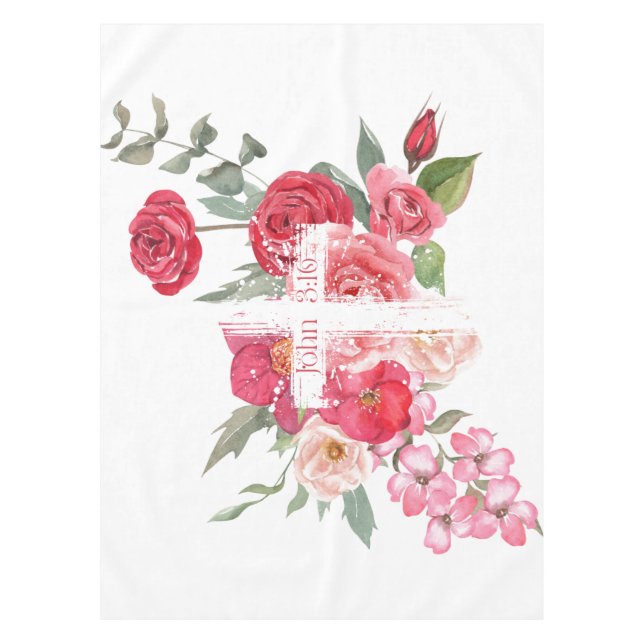 Easter/Cross/John3:16/Jesus Tablecloth (Front)