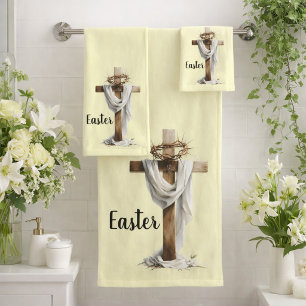  Easter Cross & Lily Blessing   Bath Towel Set