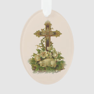 Easter Cross Ornament