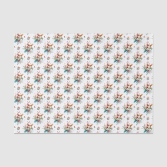 Easter Cross Pastel Watercolor Christian Tissue Paper (Front)