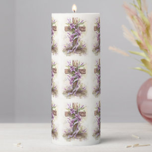 Easter Cross Pillar Candle