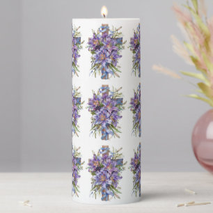Easter Cross Pillar Candle