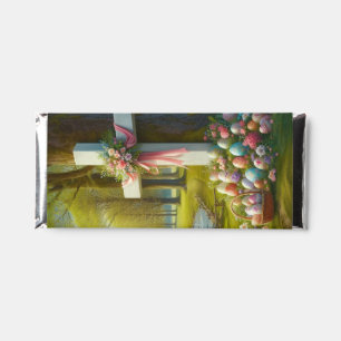 Easter cross with bunny & eggs hershey bar favors