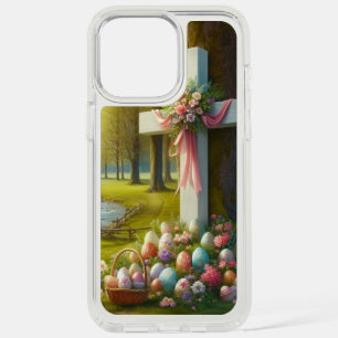 Easter cross with eggs iPhone 15 pro max case