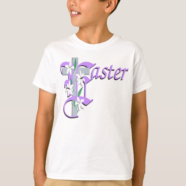 Easter Cross with Lilly T-Shirt (Front)