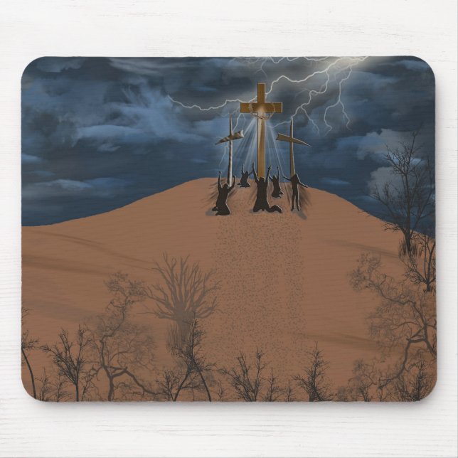 Easter Crosses on a Hill Mouse Pad (Front)