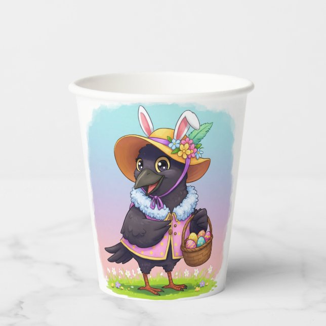 Easter Crow Paper Cups (Front)