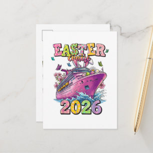Easter Cruise 2026 Family Vacation Spring Break Announcement Postcard