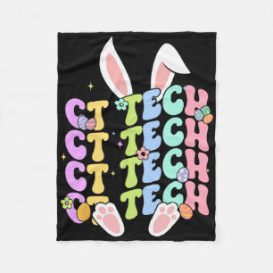 Easter Ct Tech Bunny Ct Tech Easter Day Men Women Fleece Blanket