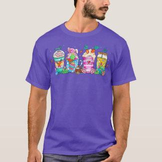 Easter Cup Coffee Drink With Bunny And Gnome  T-Shirt