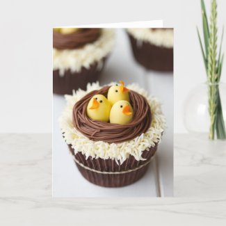 Easter Cupcakes Holiday Card