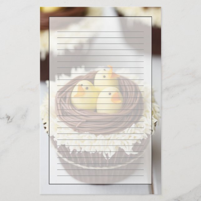 Easter Cupcakes Stationery (Front)