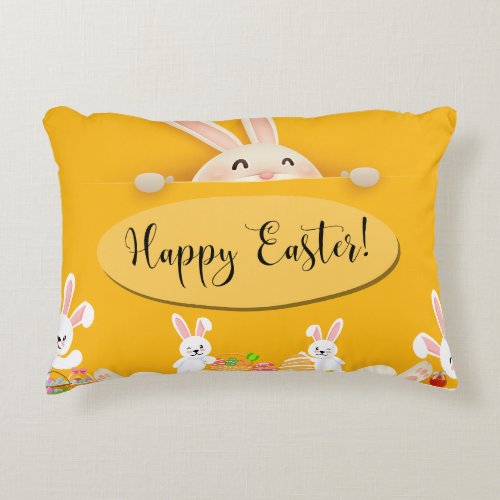 Easter cushion with cute bunnies
