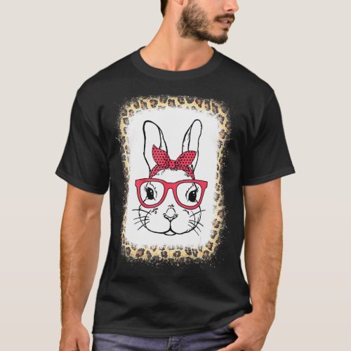 Easter Cute Bun Ny With Bandana Glasses And Bubble T_Shirt