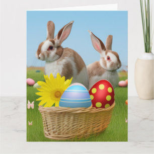 Easter Cute Bunny for a positive mood  Card