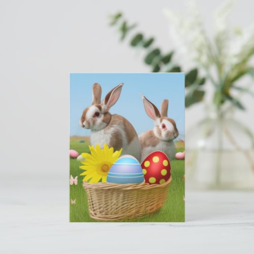 Easter Cute Bunny for a positive mood   Enclosure Card