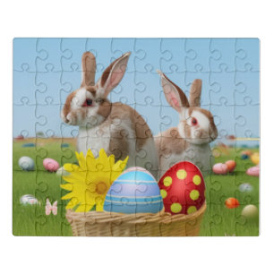 Easter Cute Bunny for a positive mood Jigsaw Puzzle