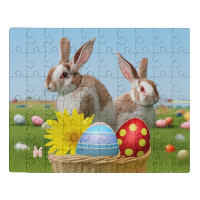 Easter Cute Bunny for a positive mood  Jigsaw Puzzle (Puzzle Horizontal)