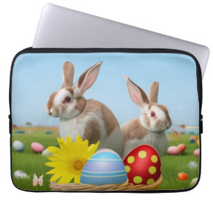 Easter Cute Bunny for a positive mood  Laptop Sleeve