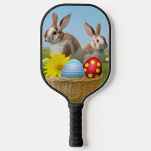 Easter Cute Bunny for a positive mood Pickleball Paddle