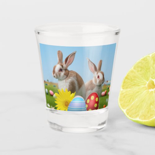 Easter Cute Bunny for a positive mood     Shot Glass
