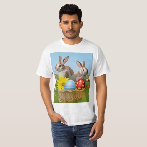 Easter Cute Bunny for a positive mood    T_Shirt