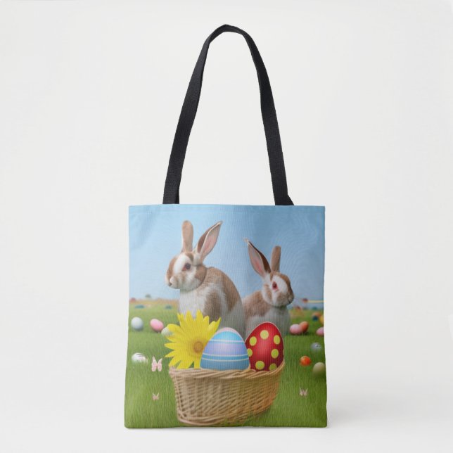 Easter Cute Bunny for a positive mood  Tote Bag (Front)