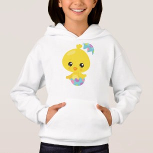 Easter, Cute Chicken, Baby Chicken, Easter Eggs Hoodie