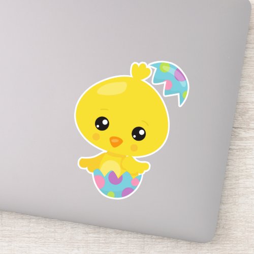 Easter Cute Chicken Baby Chicken Easter Eggs Sticker