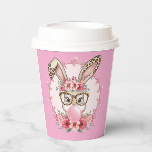 Easter Cute Floral Bunny Leopard Gift  Paper Cups