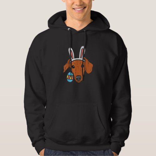 Easter Dachshund Bunny Ears Wiener Weiner Dog Men  Hoodie