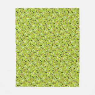 Easter Dachshund (Green) Fleece Blanket