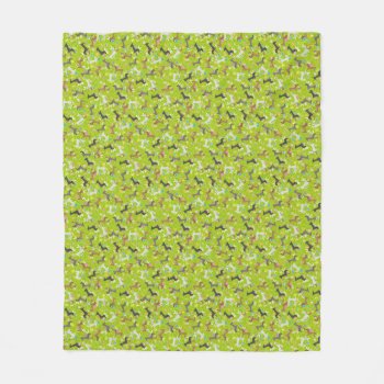 Easter Dachshund (green) Fleece Blanket by robyriker at Zazzle